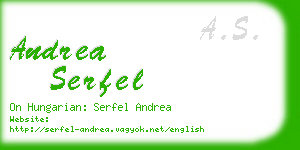 andrea serfel business card